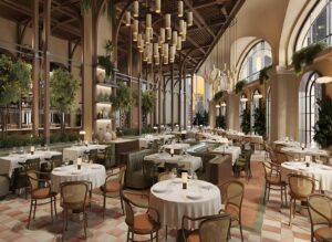 Cozy Italian restaurant with elegant family dining setup