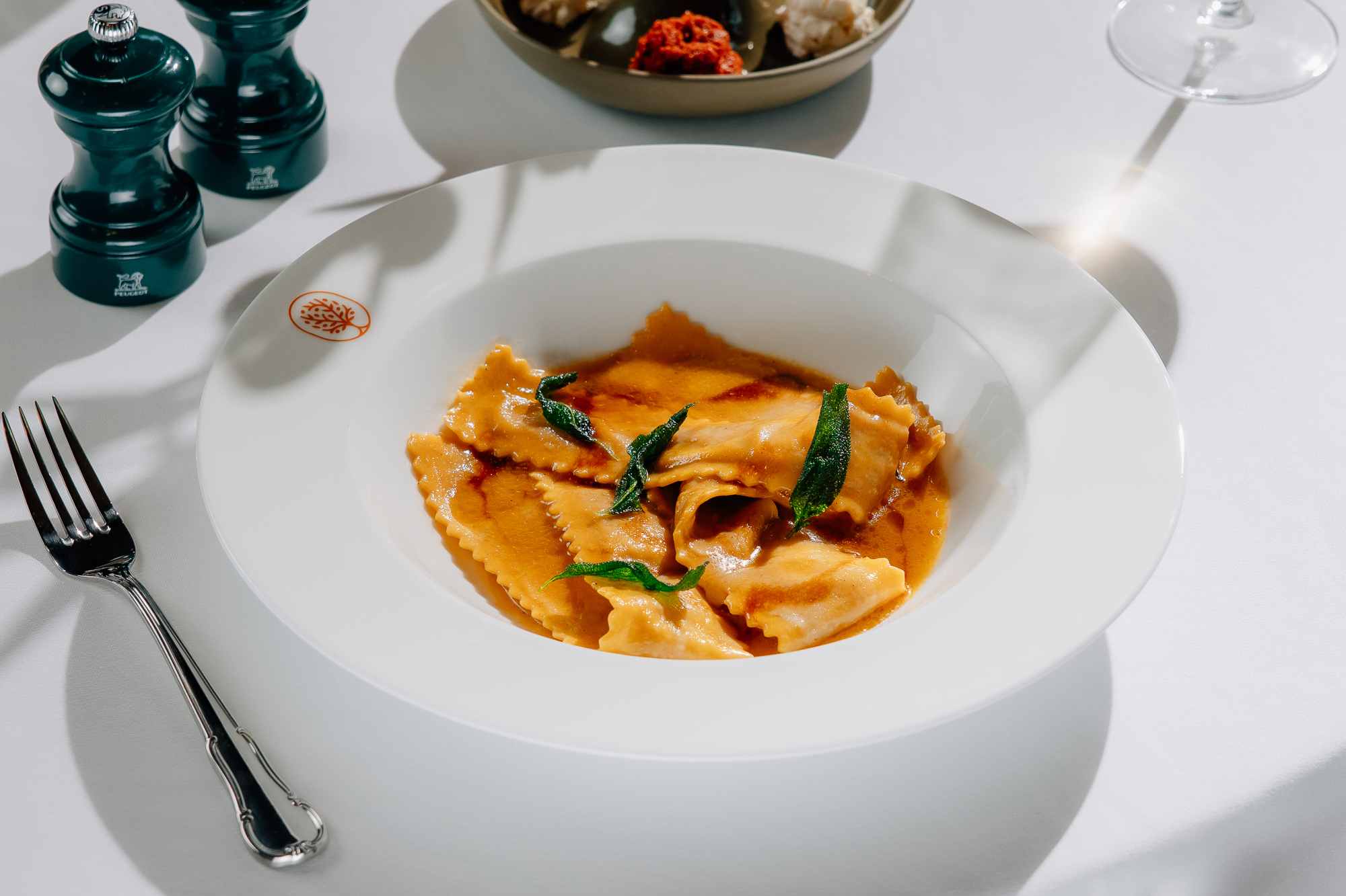 italian food in a metal bowl