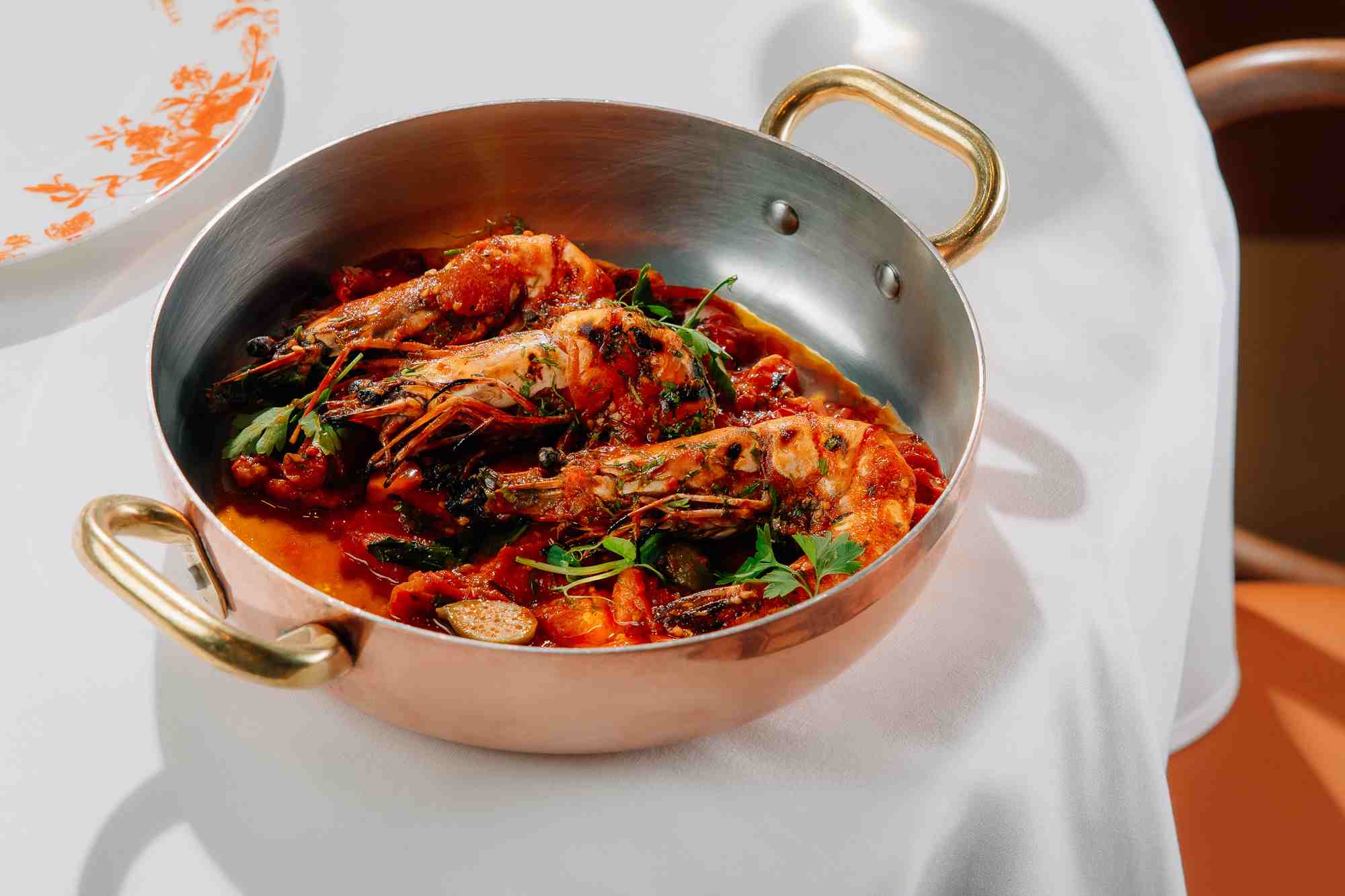 italian food in a metal bowl